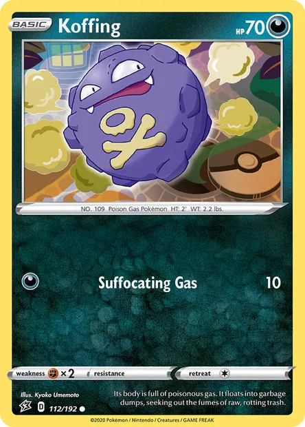 Koffing, Pokémon card RCL 112 — Rebel Clash set