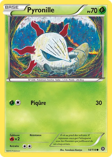 Pyronille, carte Pokémon STS 14 — extension Offensive Vapeur