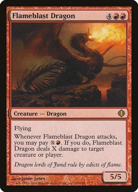 Flameblast Dragon, Magic card ALA 100 — Shards of Alara set