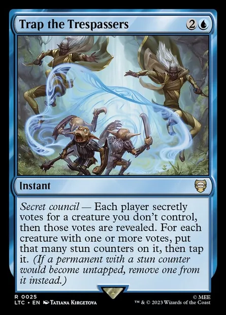 Trap the Trespassers, Magic card LTC 25 — Tales of Middle-earth Commander set