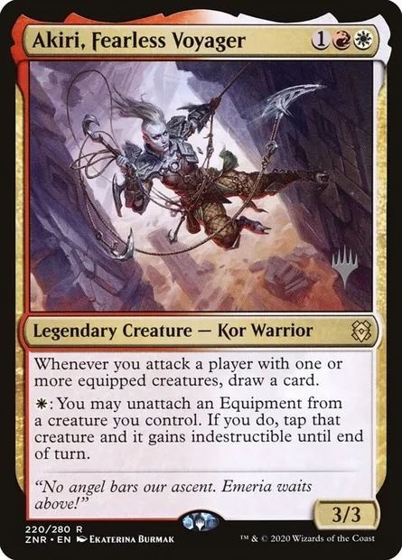 Akiri, pérégrine intrépide, carte Magic PZNR 220p — extension Zendikar Rising Promos