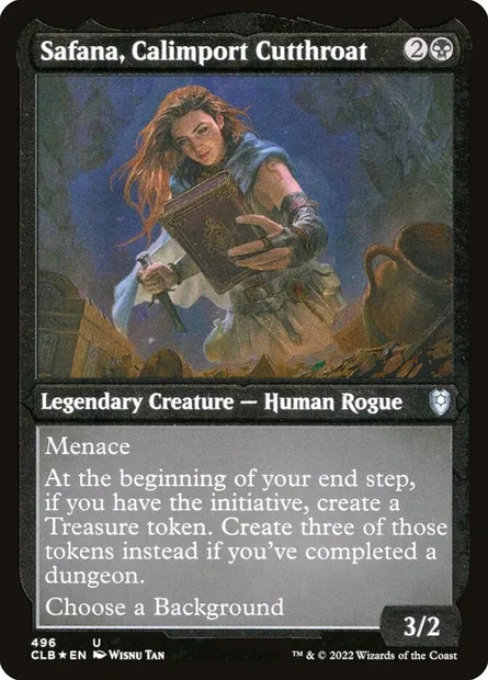 Safana, Calimport Cutthroat, Magic card CLB 496 — Commander Legends: Battle for Baldur's Gate set
