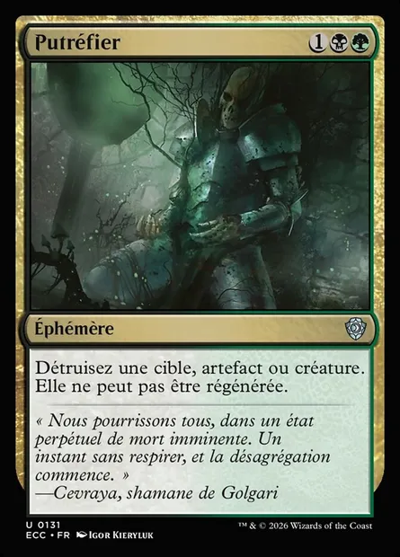 Putréfier, carte Magic ECC 131 — extension Lorwyn Eclipsed Commander