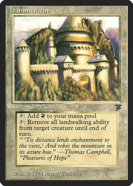 Hammerheim, Magic card LEG 302 — Legends set