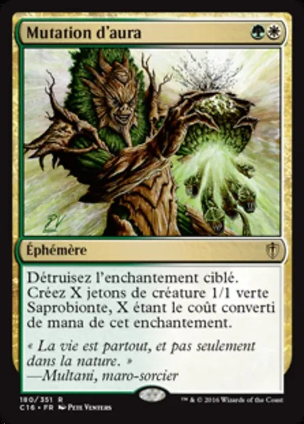 Mutation d'aura, carte Magic C16 180 — extension Commander 2016