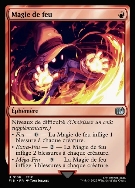 Magie de feu, carte Magic FIN 136 — extension Final Fantasy