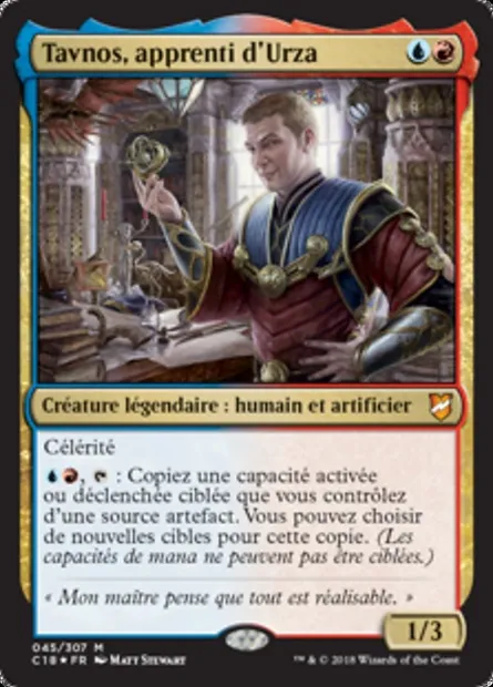 Tavnos, apprenti d'Urza, carte Magic C18 45 — extension Commander 2018