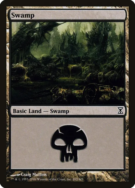 Swamp, Magic card TSP 292 — Time Spiral set