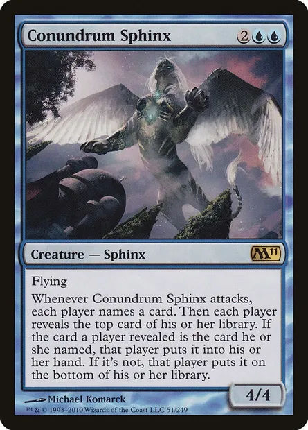 Conundrum Sphinx, Magic card M11 51 — Magic 2011 set