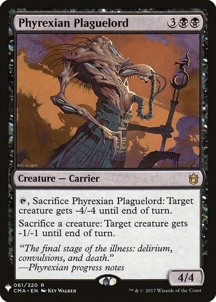 Phyrexian Plaguelord, Magic card PLST CMA-61 — The List set