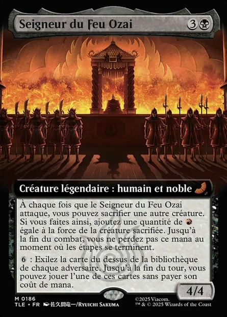 Seigneur du Feu Ozai, carte Magic TLE 186 — extension Avatar: The Last Airbender Eternal