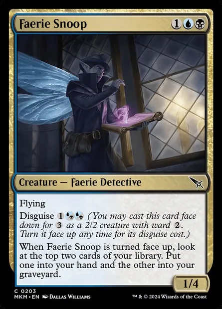 Faerie Snoop, Magic card MKM 203 — Murders at Karlov Manor set