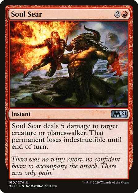 Soul Sear, Magic card M21 160 — Core Set 2021 set