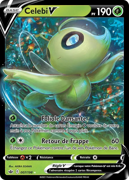 Celebi V, carte Pokémon CRE 7 — extension Règne de Glace