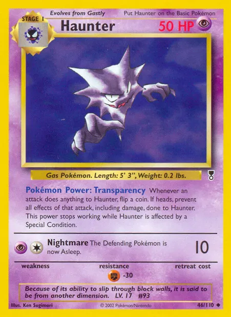Haunter, Pokémon card LC 46 — Legendary Collection set