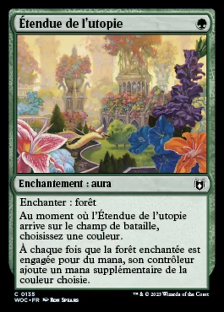 Étendue de l'utopie, carte Magic WOC 135 — extension Wilds of Eldraine Commander