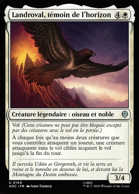 Landroval, témoin de l'horizon, carte Magic HOC 169 — extension The Hobbit Eternal