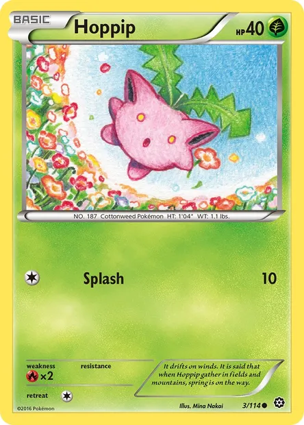 Hoppip, Pokémon card STS 3 — Steam Siege set