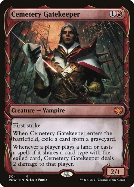 Cemetery Gatekeeper, Magic card VOW 304 — Innistrad: Crimson Vow set
