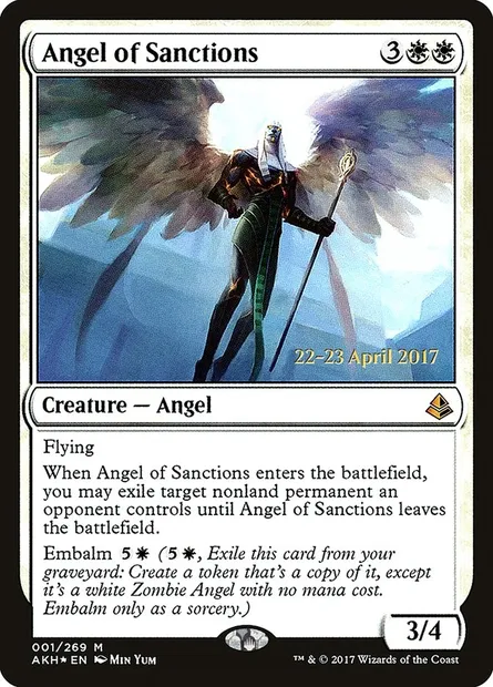 Angel of Sanctions, Magic card PAKH 1s — Amonkhet Promos set