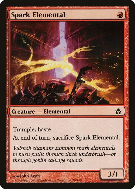 Spark Elemental, Magic card 5DN 79 — Fifth Dawn set