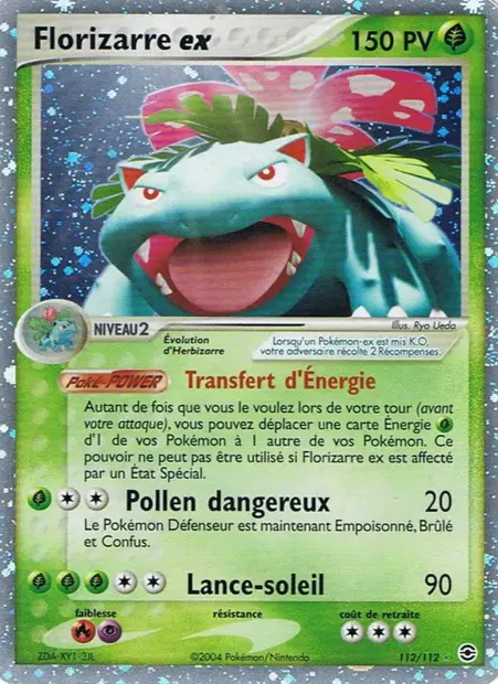Florizarre ex, carte Pokémon RG 112 — extension EX Rouge Feu & Vert Feuille