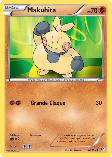 Makuhita, carte Pokémon BCR 82 — extension Frontières Franchies