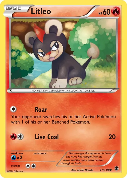 Litleo, Pokémon card PHF 11 — Phantom Forces set