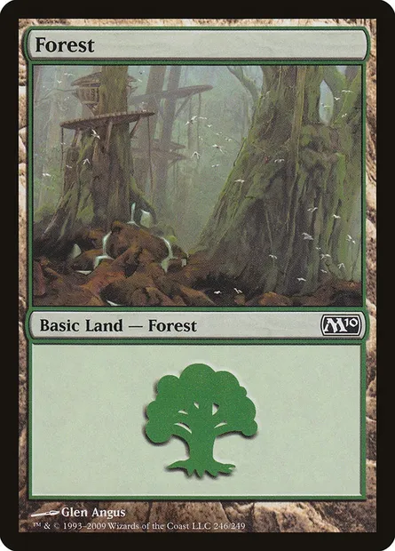 Forest, Magic card M10 246 — Magic 2010 set