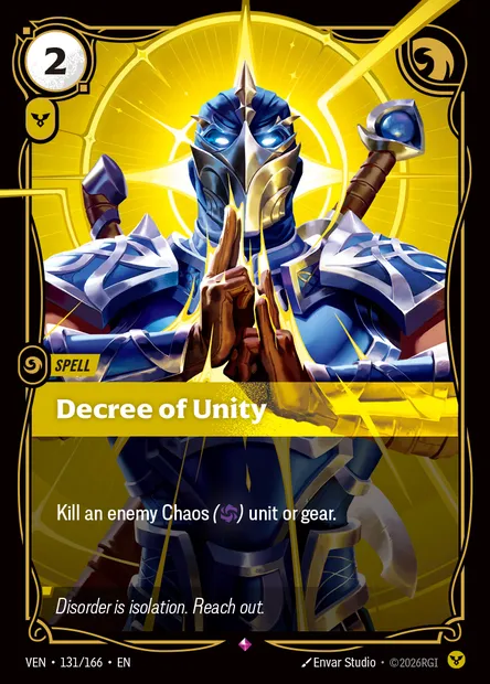 Decree of Unity, Riftbound card VEN 131 — Vendetta set