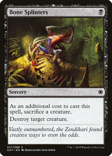 Bone Splinters, Magic card GNT 27 — Game Night set