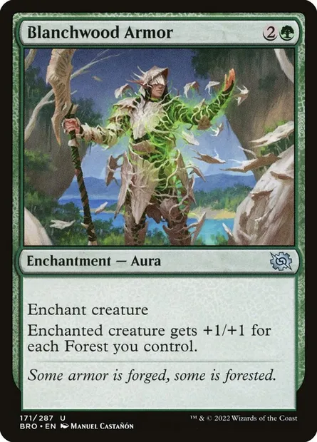 Blanchwood Armor, Magic card BRO 171 — The Brothers' War set