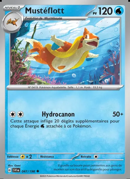 Mustéflott, carte Pokémon SVI 047 — extension Écarlate et Violet