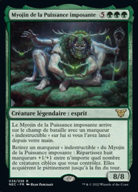 Myojin de la Puissance imposante, carte Magic NEC 38 — extension Neon Dynasty Commander