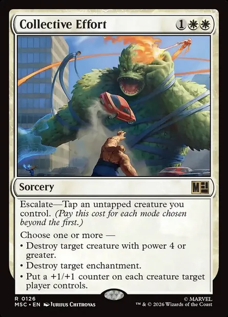 Collective Effort, Magic card MSC 126 — Marvel Super Heroes Commander set