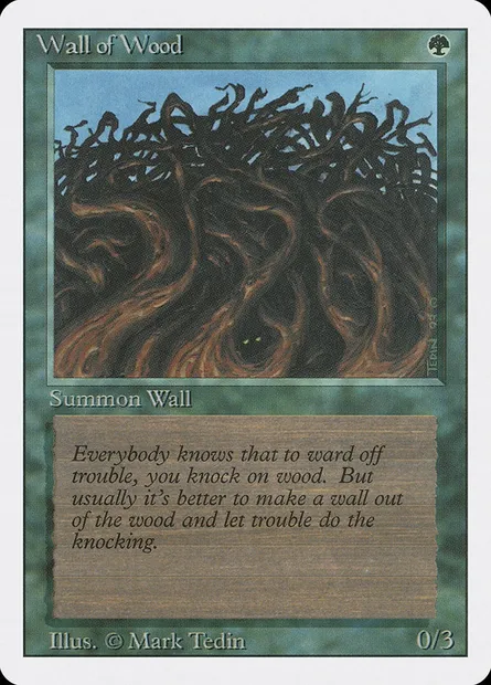 Wall of Wood, Magic card 3ED 226 — Revised Edition set