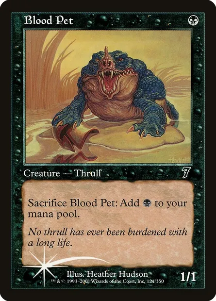 Animalcule de sang, carte Magic 7ED 121★ — extension Septième Edition