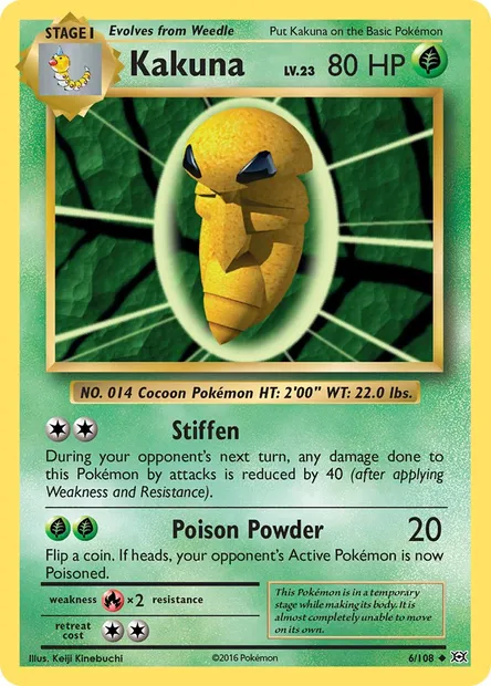 Kakuna, Pokémon card EVO 6 — Evolutions set