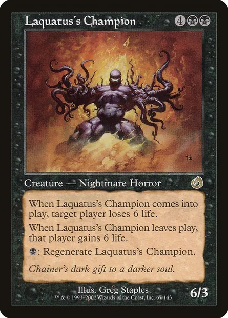 Laquatus's Champion, Magic card TOR 67 — Torment set