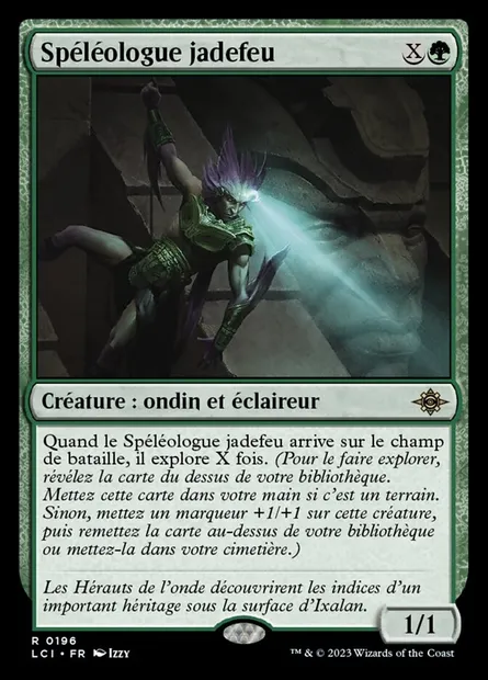Spéléologue jadefeu, carte Magic LCI 196 — extension The Lost Caverns of Ixalan