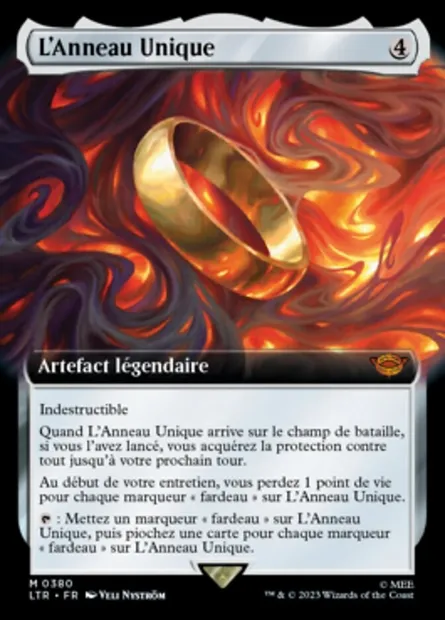 L'Anneau Unique, carte Magic LTR 380 — extension Le Seigneur des Anneaux : chroniques de la Terre du Milieu