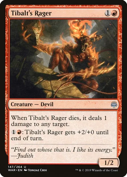 Tibalt's Rager, Magic card WAR 147 — War of the Spark set