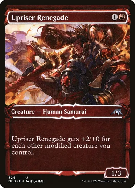 Upriser Renegade, Magic card NEO 324 — Kamigawa: Neon Dynasty set