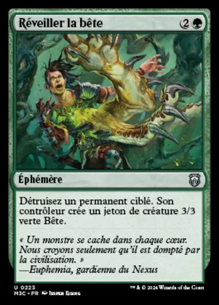 Réveiller la bête, carte Magic M3C 223 — extension Modern Horizons 3 Commander
