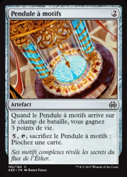 Pendule à motifs, carte Magic AER 192 — extension La révolte éthérique