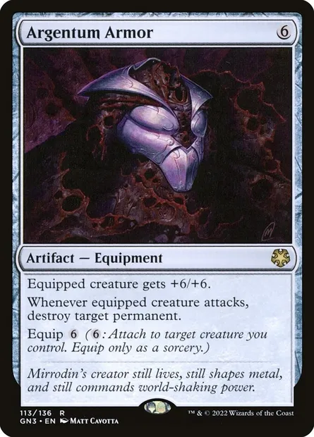Argentum Armor, Magic card GN3 113 — Game Night: Free-for-All set