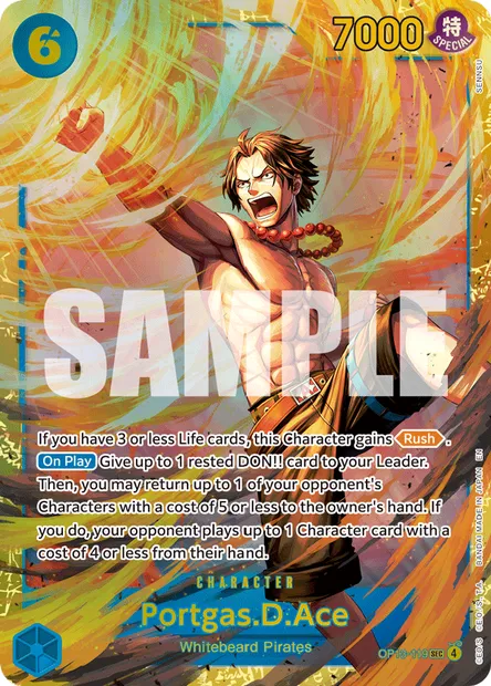 Portgas.D.Ace, One Piece card OP13-119 — CARRYING ON HIS WILL set