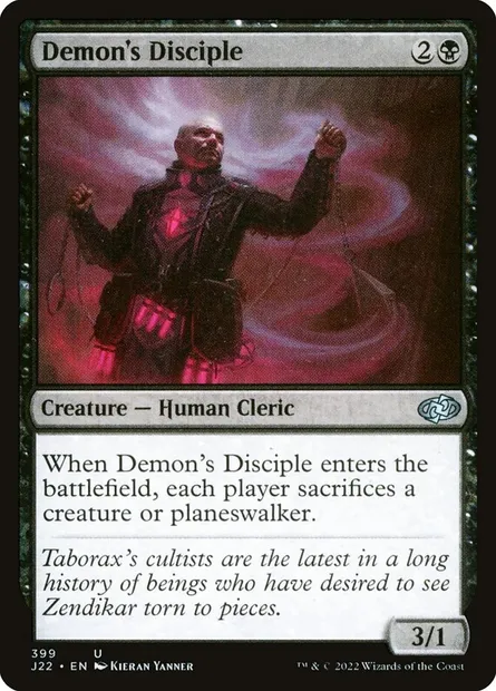 Demon's Disciple, Magic card J22 399 — Jumpstart 2022 set