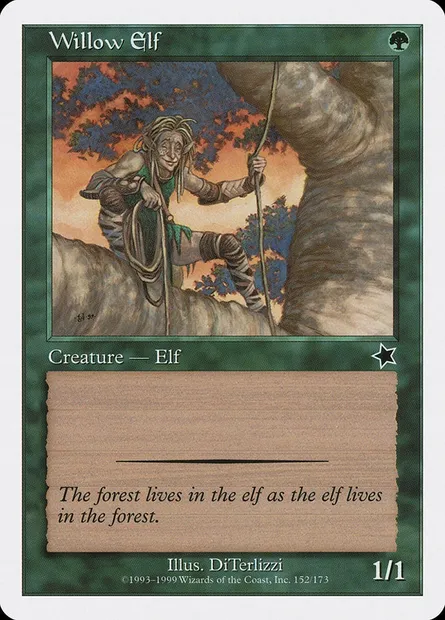 Willow Elf, carte Magic S99 152 — extension Starter 1999