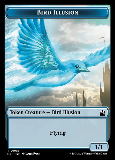 Bird Illusion, carte Magic TRVR 5 — extension Ravnica Remastered Tokens
